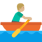 Person Rowing Boat - Medium Light emoji on Google